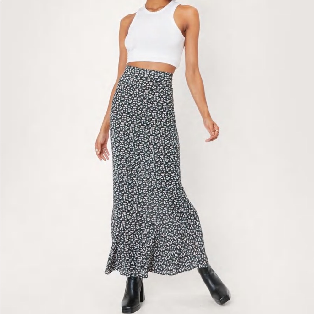 Moschino Floral Mermaid Maxi Skirt Size 10